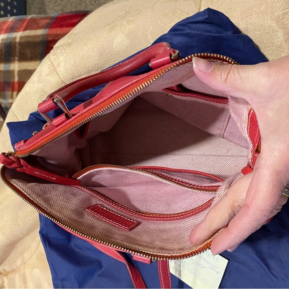 Dooney & Bourke satchel fuchsia pebble leather - Picture 4 of 9